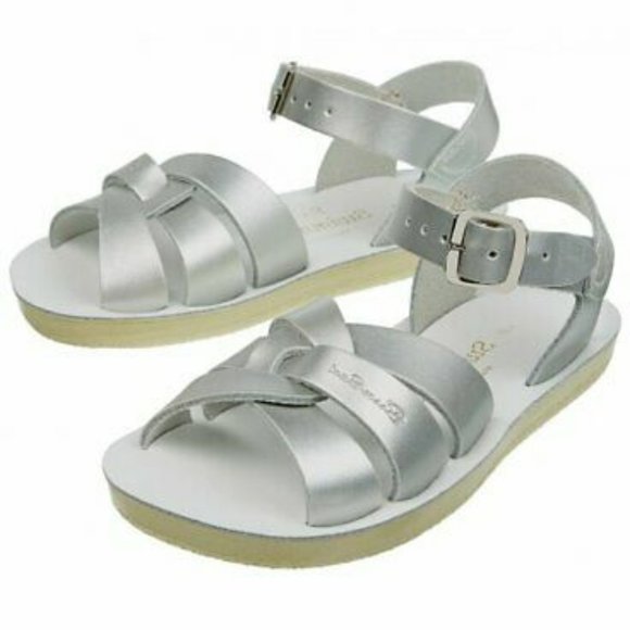 Salt Water Sandals by Hoy Other - EUC Girls Salt Water Swimmer Sandals, Silver, Size 12
